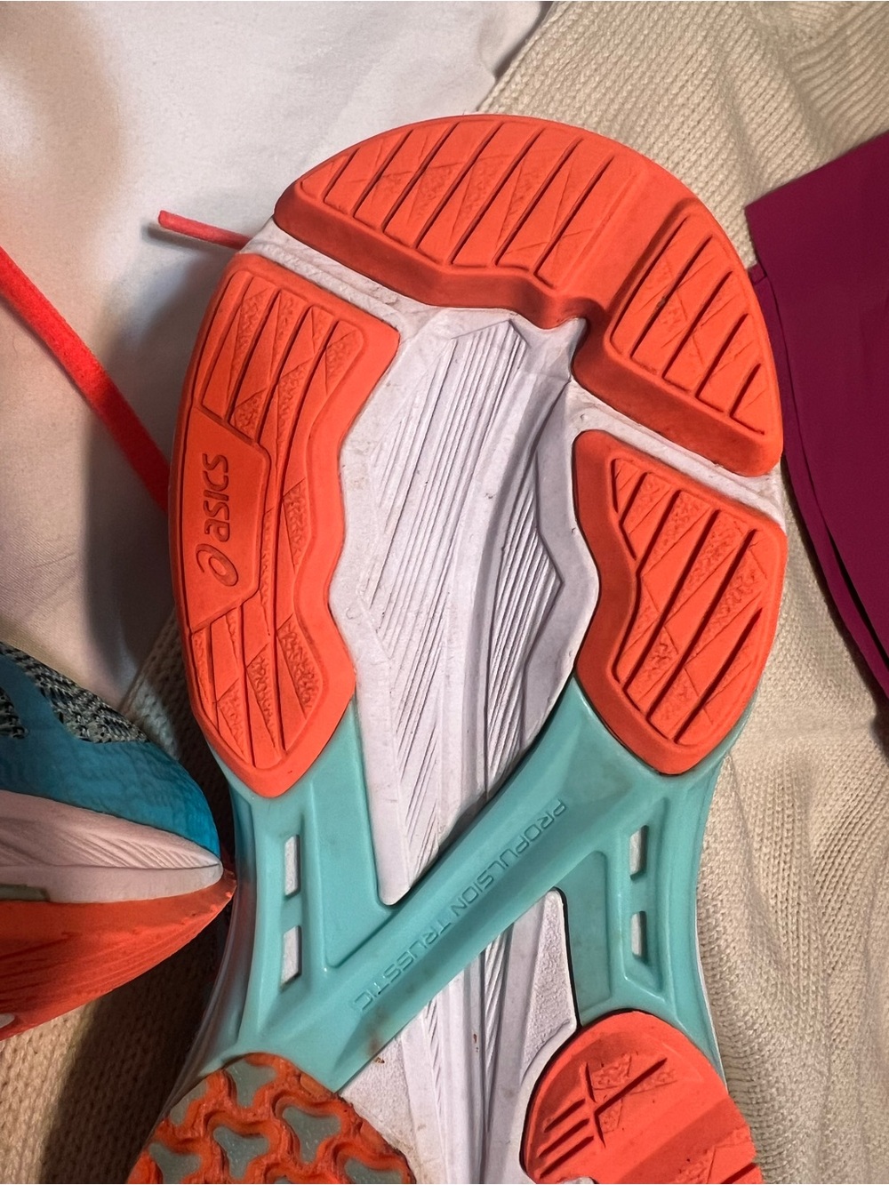 ASICS Blue and Orange Women's Running Sneakers size 8 - Picture 10 of 12